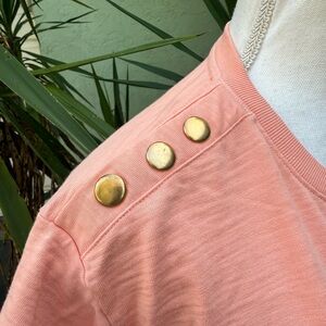 Nation LTD Revolve Peach Pink Studded Tshirt